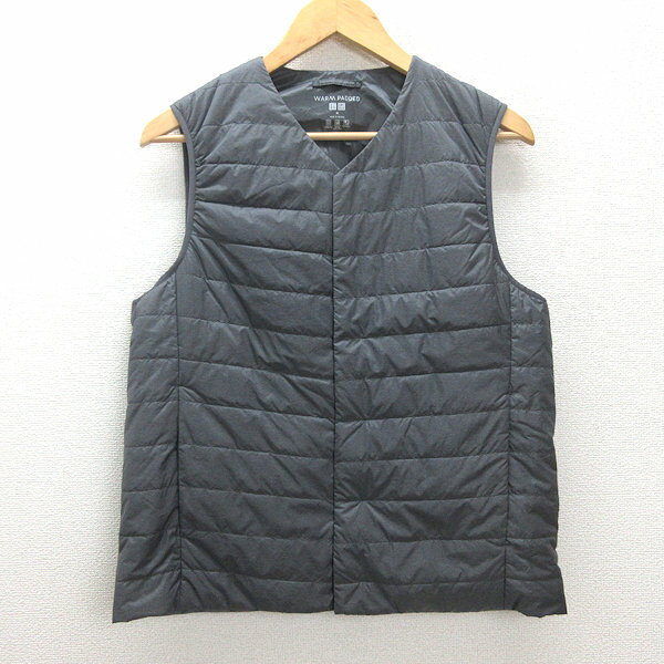 U■ユニクロ/UNIQLO ウルトラライトダウンベスト【M】灰/men's/J11【中古】■