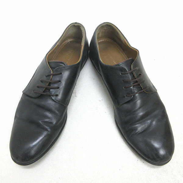 H■【43】アルフレッドバニスター/IN ALFREDO BANNISTER プレーントゥレザーシューズ/黒/MENS■60【中古】