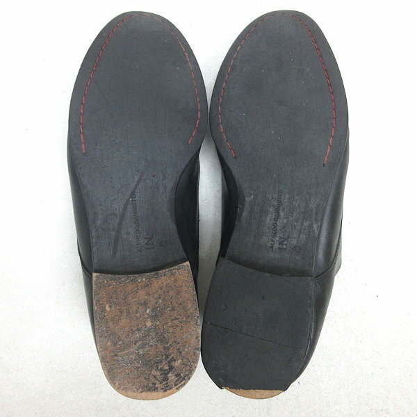 H■【43】アルフレッドバニスター/IN ALFREDO BANNISTER プレーントゥレザーシューズ/黒/MENS■60【中古】