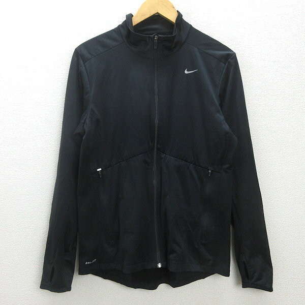 G■ナイキ/NIKE DRI-FIT エレメントシールド フルジップジャケット/548149-010【L】黒/men's/65【中古】■