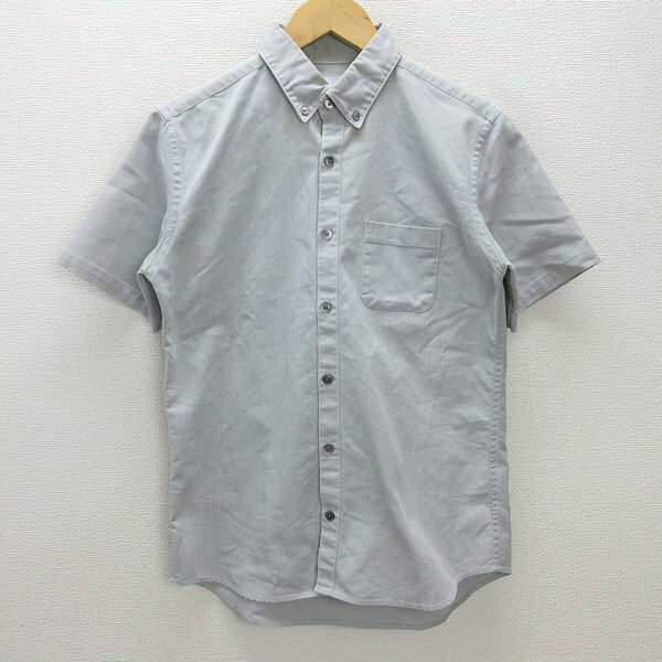 H■ユナイテッド トウキョウ/UNITED TOKYO 半袖BDオックスフォードシャツ【2】灰色/MENS■136【中古】