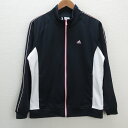 z■アディダス/ADIDAS トラックジャージ トレーニングウェア■黒【L】LADIES/13【中古】
