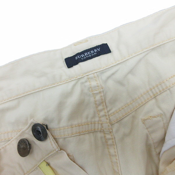 z■バーバリー/BURBERRY LONDON カラーコットンパンツ【82cm】■黄/men's/110【中古】