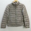 U■ユニクロ/UNIQLO ライトダウンジャケット■ベージュ系【レディースM】LADIES/119【中古】(4)