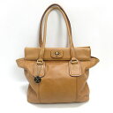 D■サザビー/SAZABY チャーム付き レザー ハンドバッグ/BAG■キャメル/LADIES/64【中古】■