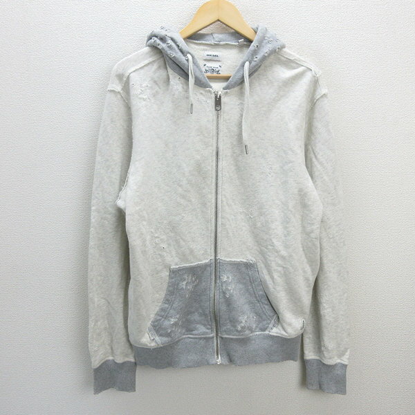 DIESEL - DIESEL ディーゼル マウンテンパーカー M 白xベージュ