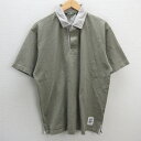 z■エディー・バウアー/Eddie Bauer 半袖ポロシャツ 【L】カーキ/men's/79【中古】■