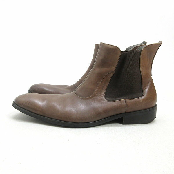 H■【25.5cm】ザ・スーツカンパニー/THE SUIT COMPANY サイドゴア レザーブーツ シューズ/茶/MENS■【中古】