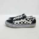 y■美品【23.5cm】バンズ/VANSオールドスクールV36CL チェッカー柄スニーカー■白黒LADIES/124【中古】