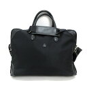 k■フジタカ/FUJITAKA ナイロン×レザー ブリーフケース/ビジネスバッグ/黒/BAG/MENS■94【中古】