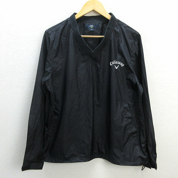 R■キャロウェイ/Callaway ゴルフピステシャツ/ピステジャケット■黒【メンズM】MENS/2【中古】■