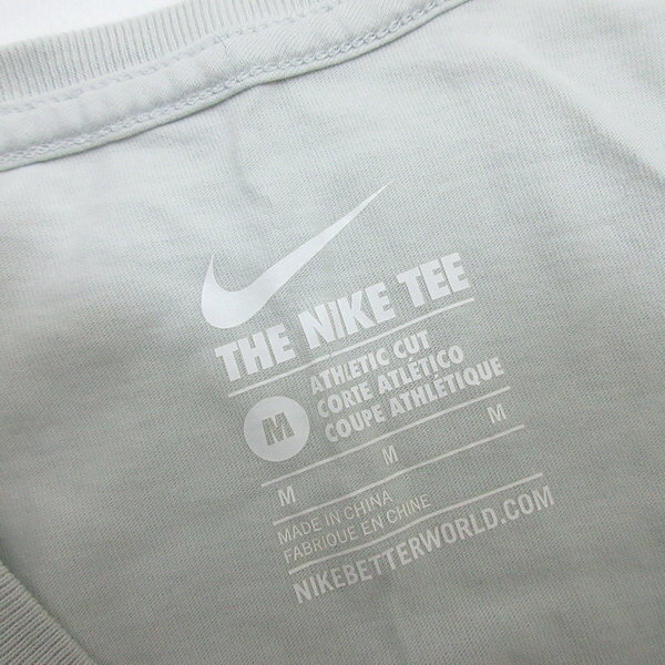 G■ナイキ/NIKE TEE フローラル プリント Tシャツ【M】灰系/men's/25【中古】■
