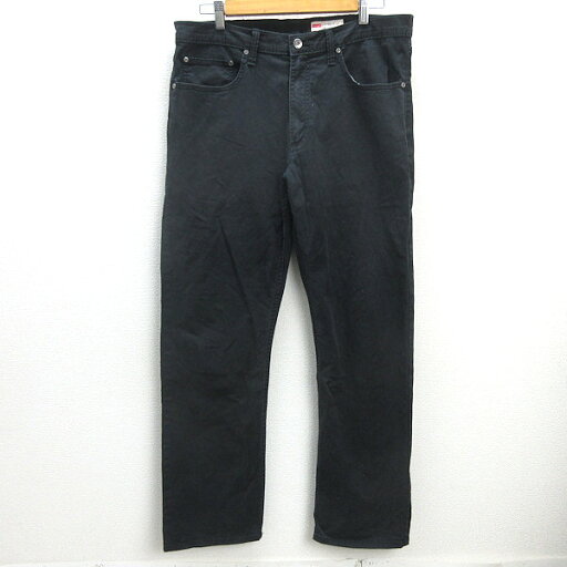 G■ラングラー/Wrangler STRAIGHTFIT コットンストレートパンツ【34×32】黒/men's/75【中古】■ G■ラングラー/Wrangler STRAIGHTFIT コットンストレートパンツ【34×32】黒/men's/75【中古】■