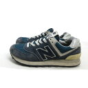 y■【22.5cm】ニューバランス574/New Balance ML574VN スエードスニーカー■紺LADIES/29【中古】