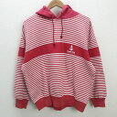 a■キャプテンサンタ/CAPTAIN SANTA ボーダー柄 プルオーバー スウェットパーカー【M】 赤/MENS/65【中古】(4)