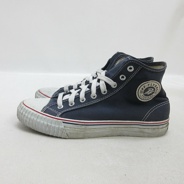 k■【25.5cm】ピーエフフライヤーズ/PF-FLYERS ハイカット キャンバススニーカーHI/紺/MENS■15【中古】