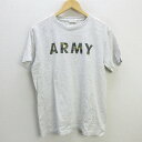 z■アヴィレックス/AVIREX プリントTシャツ【L】薄灰/men's/50【中古】■(4)