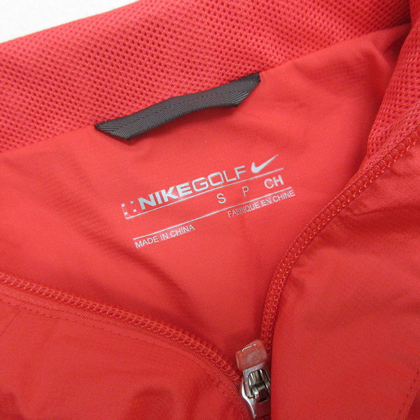 G■ナイキ/NIKE GOLF ウインドブレーカー/255248-603【S】赤/mens/119【中古】■