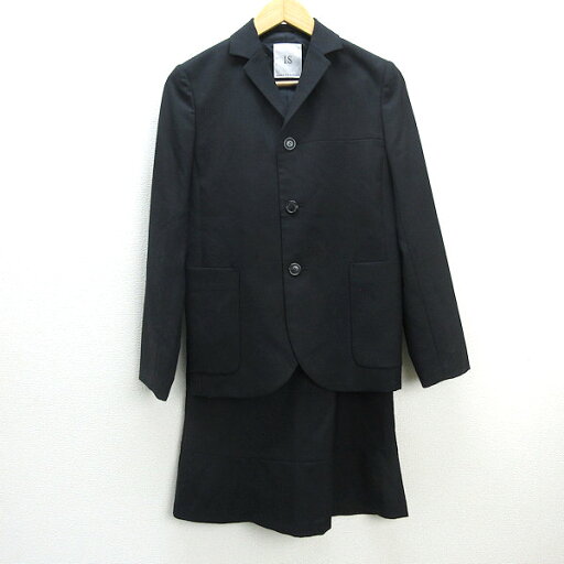 k■スナオクワハラ/I.S.SUNAOKUWAHARA スカートスーツ/セットアップ【M】黒/LADIES■42【中古】 k■スナオクワハラ/I.S.SUNAOKUWAHARA スカートスーツ/セットアップ【M】黒/LADIES■42【中古】
