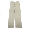 【 ブランド 】 ディッキーズ/Dickies 【カラー】 ベージュ 【 サイズ 】 表記 [ 28×32 ](men's) 実寸 [ ウエスト72cm 股上26cm 股下78cm 腿幅26cm 裾幅21cm ] 【 素材 】 ポリエステル　65％　コットン35％ 【 商品詳細 】 USEDになります。 毛羽立ち・シワ・薄汚れ・毛羽立ちなどございます。 その他、大きなダメージはございません。 ディッキーズのパンツです ジップフライ・ポケット4つ 【 Aランクのお品になります 】 S:新品、未使用品 A:多少の使用感はあるが汚れやダメージは気にならない程度 B:多少の汚れやシミ、毛羽立ちはあるがダメージは気にならない程度 C:使用感があり、多少の汚れやダメージがある D:使用感があり、汚れやダメージが目立つ E:汚れやダメージが目立つジャンク品