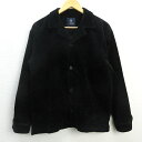 H■ナノユニバース/nano universe コーデュロイジャケットJKT【M】黒/MENS■37【中古】(4)