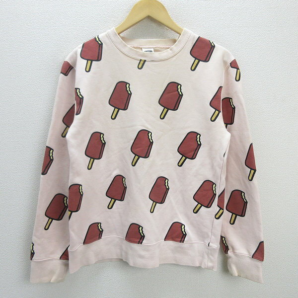 Q■アイスクリーム/ICECREAM総柄デザイン トレーナー/スウェットシャツ【 S 】MENS/42【中古】