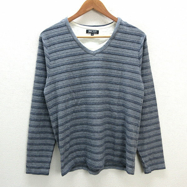 y■ビームス/BEAMS HEART レイヤード ロングスリーブカットソー/ロンT■灰【 メンズM 】MENS/22【中古】
