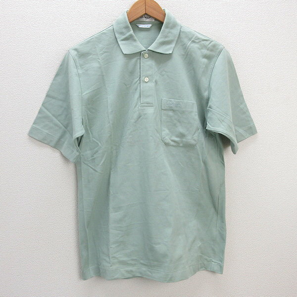 z■タイトリスト/TAITLEIST ロゴ刺繍 半袖ポロシャツ/ゴルフウェア【M】ミントグリーン系/MENS/46【中古】■