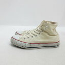 s■【25cm】コンバース/CONVERSE ALL STAR ハイカットキャンバススニーカー■白/MENS/39【中古】