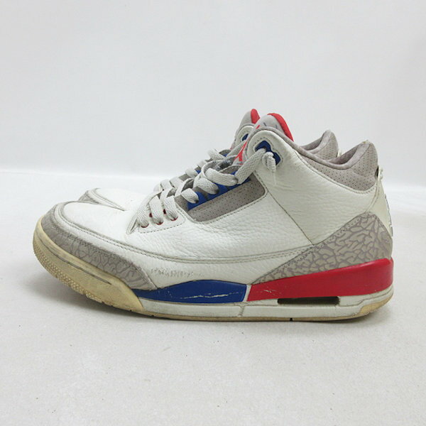 Q■【28cm】ナイキ/NIKEエアジョーダン3レトロ Air Jordan 3 Retro International Flightバスケットシューズ■白MENS/15【中古】