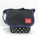 G■マンハッタンポーテージ/Manhattanportage ショルダーバッグ/ドット■黒/BAG/18【中古】■