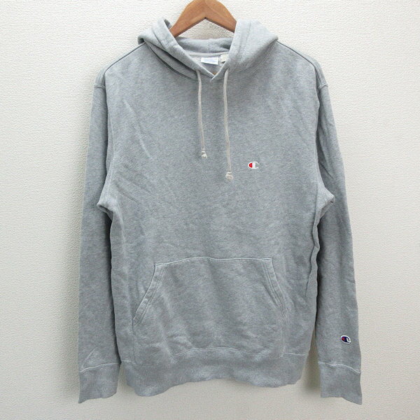 z■チャンピオン×earth music&ecology/CHAMPION スウェットパーカー ロゴ刺?■灰【フリー】LADIES/8【中..