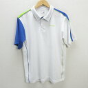 z■パラディーゾ/PARADISO 半袖ポロシャツ 速乾ゴルフウェア【LL】白/men's/47【中古】■
