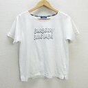 z■バーバリー/BURBERRY LONDON BLUELABEL 半袖Tシャツ【38】白/LADIES/43【中古】■