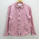 s■インハビタント/INHABITANT 胸ポケット付き 長袖シャツ/サイクルウェア【USA M】ピンク/MENS/114【中古】