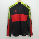 D■アディダス/adidas ジャージジャケットJKT/トレーニング【L】黒/MENS/46【中古】