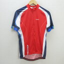 G■Bicycle Line/バイシクルライン サイクルウェア/フルジップシャツ【L】赤/men's/94【中古】■