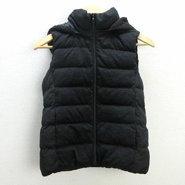 U■ユニクロ/UNIQLO ウルトラライトダウンベスト【M】黒系/LADIES/86【中古】■