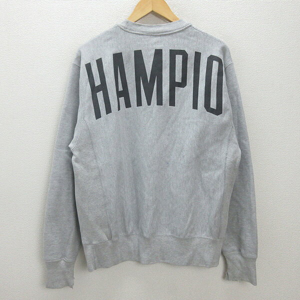 Q■チャンピオン/CHAMPION リバースウィーブ スウェットシャツ/トレーナー■灰【XL】MENSレトロ/30【中古】