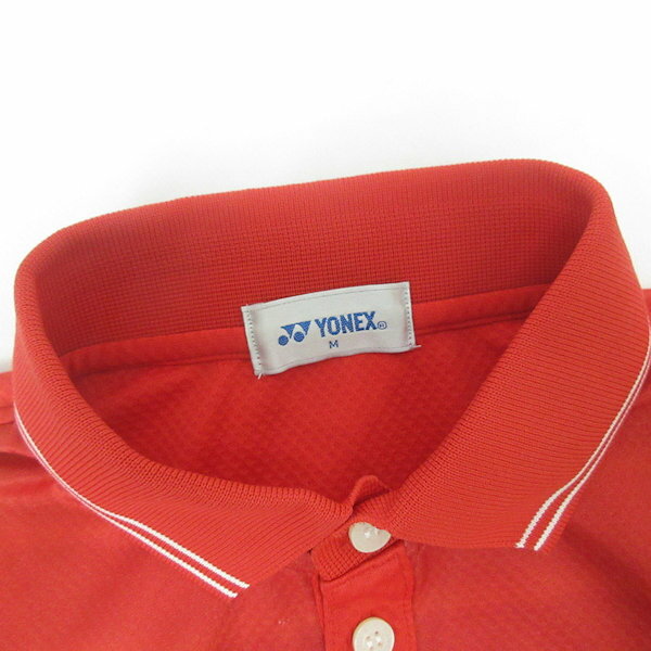 G■ヨネックス/YONEX 半袖ドライポロシャツ/スポーツウェア【M】赤/mens/77【中古】■