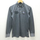 G■アドミラル/Admiral GOLF 長袖BDポロシャツ/ゴルフウェア【M】灰/men's/87【中古】■