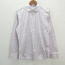 k■ググリエルミノッティ/GUGLIELMINOTTI ストライプ柄 SLIM 長袖シャツ/ワイシャツ【40-15 3/4】MENS■89【中古】(4)