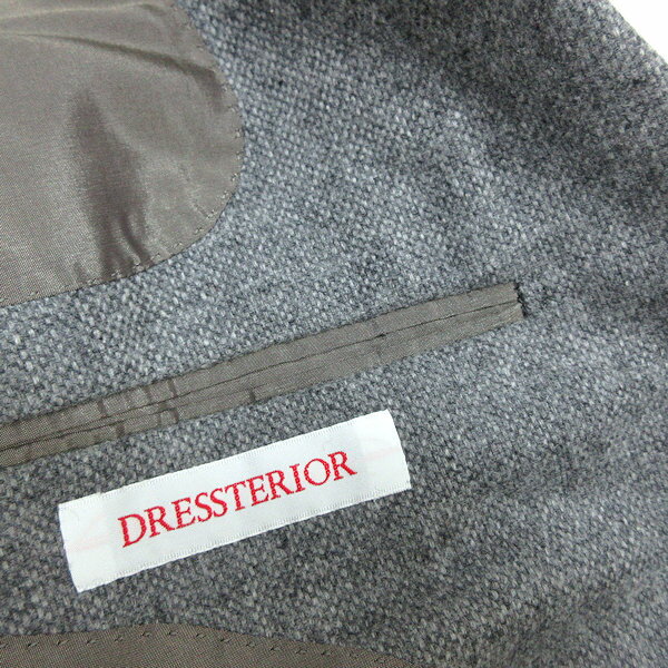 k■ドレステリア/DRESSTERIOR カシミヤブレンド テーラードジャケット【48】灰色/MENS■46【中古】