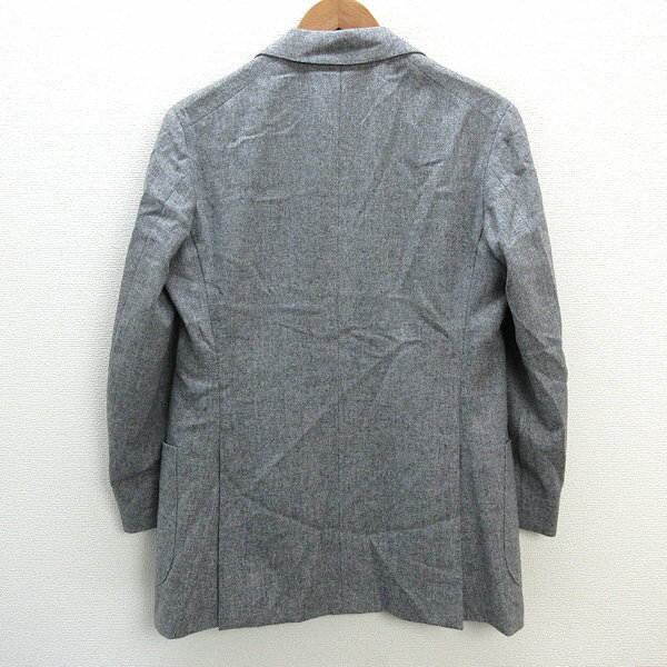 k■ドレステリア/DRESSTERIOR カシミヤブレンド テーラードジャケット【48】灰色/MENS■46【中古】
