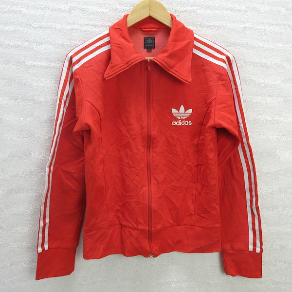 z■アディダス/adidas 185326 トラックジャケット/ジャージ【M】朱色/men's/143【中古】■