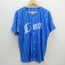 R■埼玉西武ライオンズ/LIONS 応援ユニフォーム/レプリカ■青色【L】MENS/野球/28【中古】■