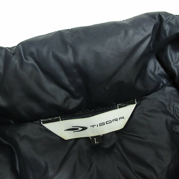 k■ティゴラ/Tigora ダウンジャケット/ゴルフウェア/2WAYbへスト【L】紺/LADIES■238【中古】