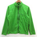 y■モンベル/MONT-BELLシャミース ジップフリース■黄緑【メンズM】MENS/17【中古】