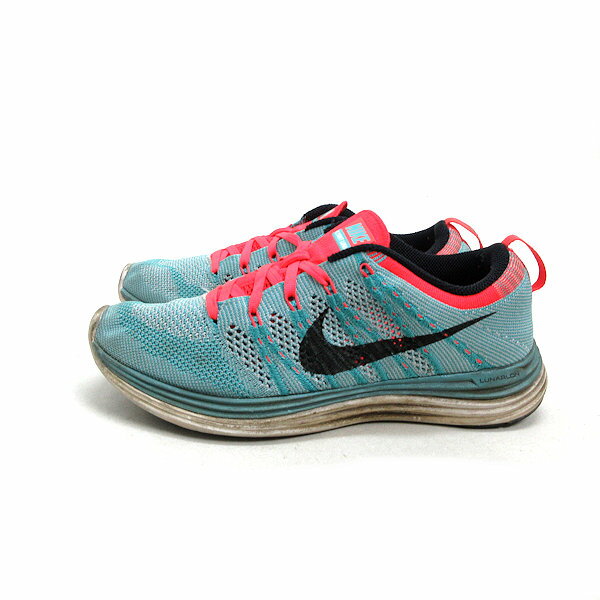 y■【24cm】ナイキ/NIKEフライニット ワン Flyknit Lunar1 ランニング シューズ■水色LADIES/17【中古】