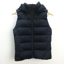 U■ユニクロ/UNIQLO フーディ ストレッチダウンベスト/211-173395【M】紺/LADIES■13【中古】(4)